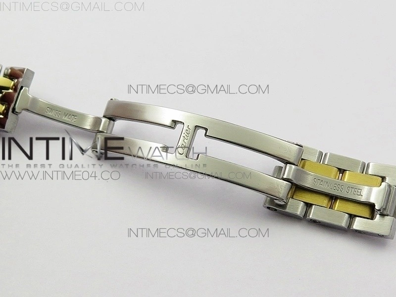 Panthère Secrete Ladies 22mm SS YG 8848F 1:1 Best Edition White Dial on SS YG Bracelet Ronda Quartz