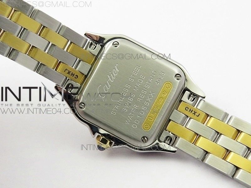 Panthère Secrete Ladies 22mm SS YG 8848F 1:1 Best Edition White Dial on SS YG Bracelet Ronda Quartz