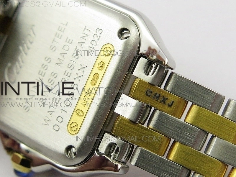 Panthère Secrete Ladies 22mm SS YG 8848F 1:1 Best Edition White Dial on SS YG Bracelet Ronda Quartz