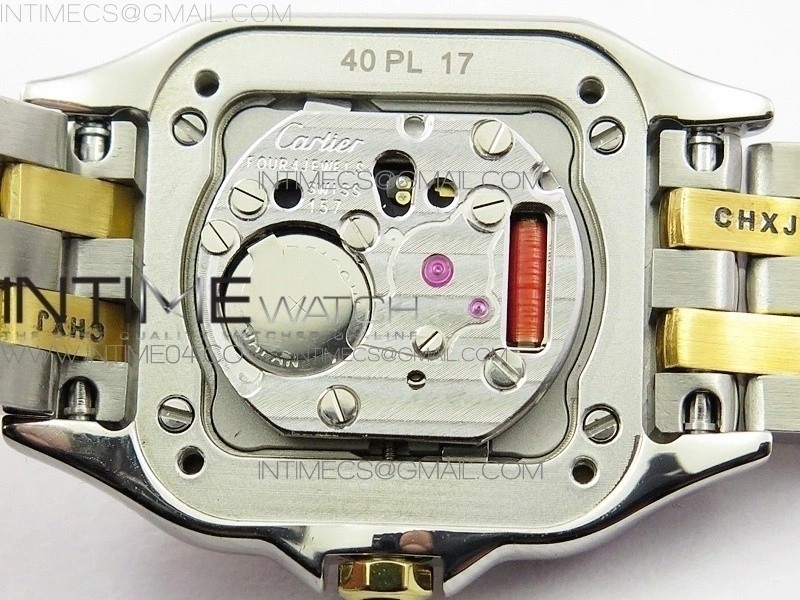 Panthère Secrete Ladies 22mm SS YG 8848F 1:1 Best Edition White Dial on SS YG Bracelet Ronda Quartz