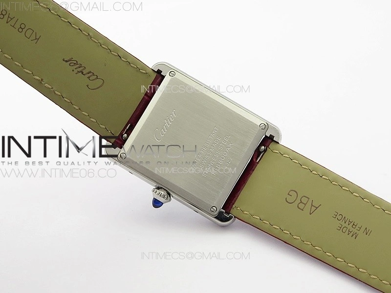 Tank Louis Ladies 25mm SS 8848F 1:1 Best Edition Red Dial on Red Leather Strap Ronda Quartz