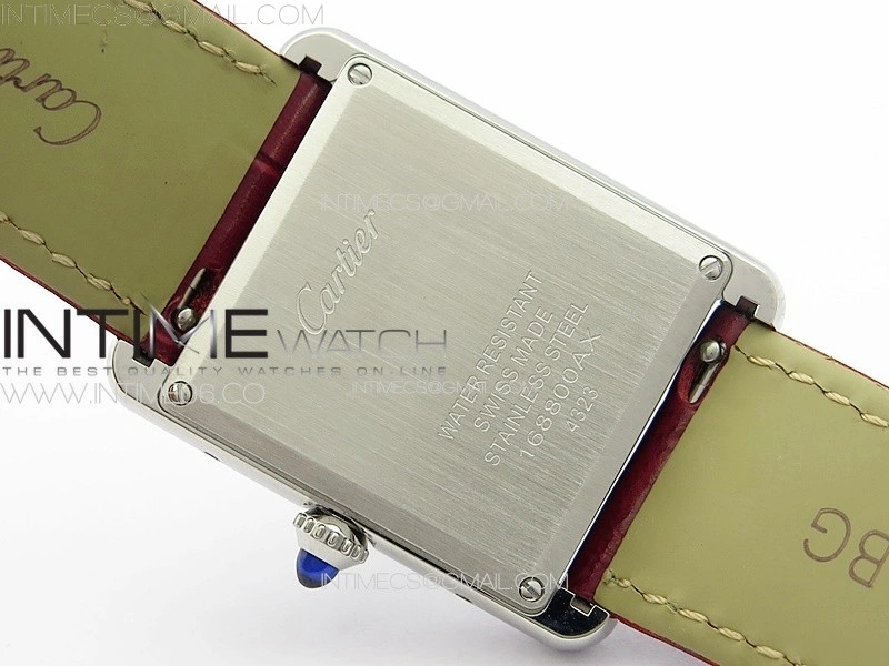 Tank Louis Ladies 25mm SS 8848F 1:1 Best Edition Red Dial on Red Leather Strap Ronda Quartz