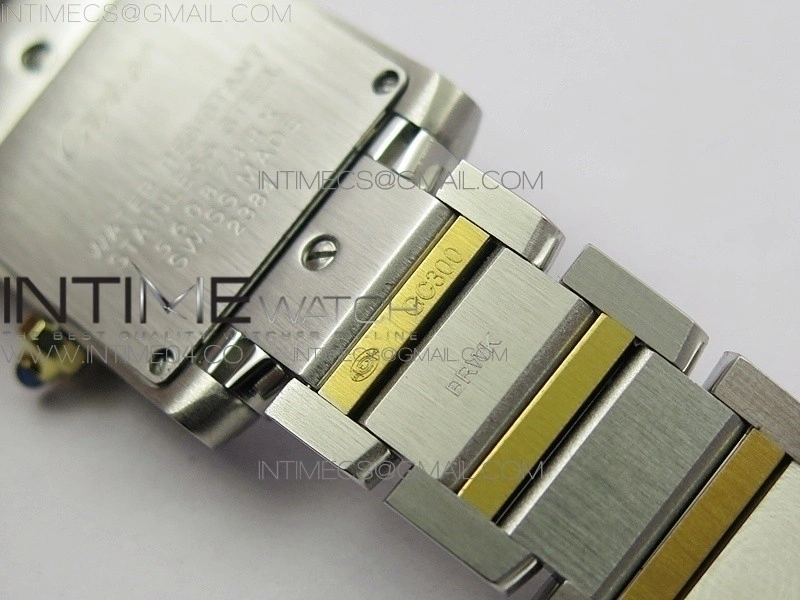 Tank Francaise Ladies 25mm SS YG 8848F 1:1 Best Edition Ivory Dial on SS YG Bracelet Ronda Quartz