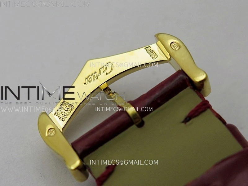 Tank Louis Ladies 25mm YG 8848F 1:1 Best Edition Red Dial On Red Leather Strap Ronda Quartz