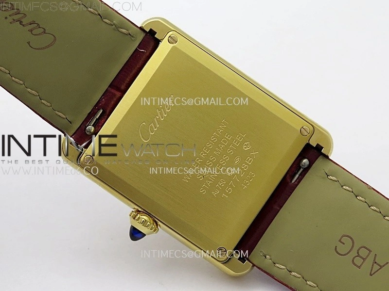 Tank Louis Ladies 25mm YG 8848F 1:1 Best Edition Red Dial On Red Leather Strap Ronda Quartz