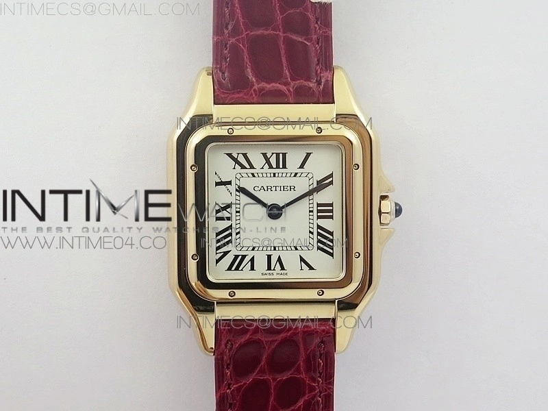 Panthère Secrete Ladies 27mm RG 8848F 1:1 Best Edition White Dial on Red Croco Strap Ronda Quartz