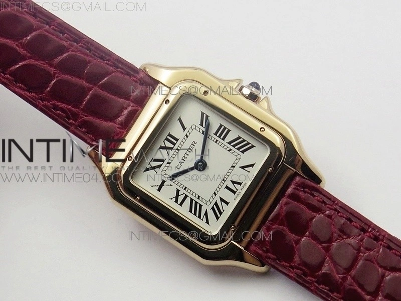 Panthère Secrete Ladies 27mm RG 8848F 1:1 Best Edition White Dial on Red Croco Strap Ronda Quartz
