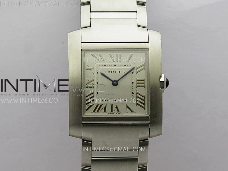 Tank Francaise Ladies 27mm SS 8848F 1:1 Best Edition Silver Dial on SS Bracelet Ronda Quartz V2