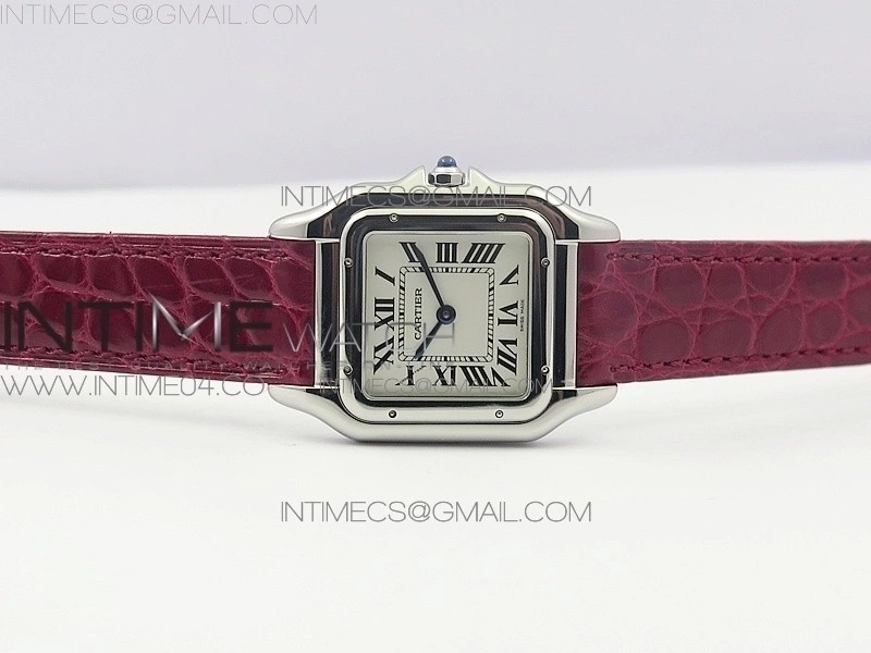 Panthère Secrete Ladies 27mm SS 8848F 1:1 Best Edition White Dial on Red Croco Strap Ronda Quartz