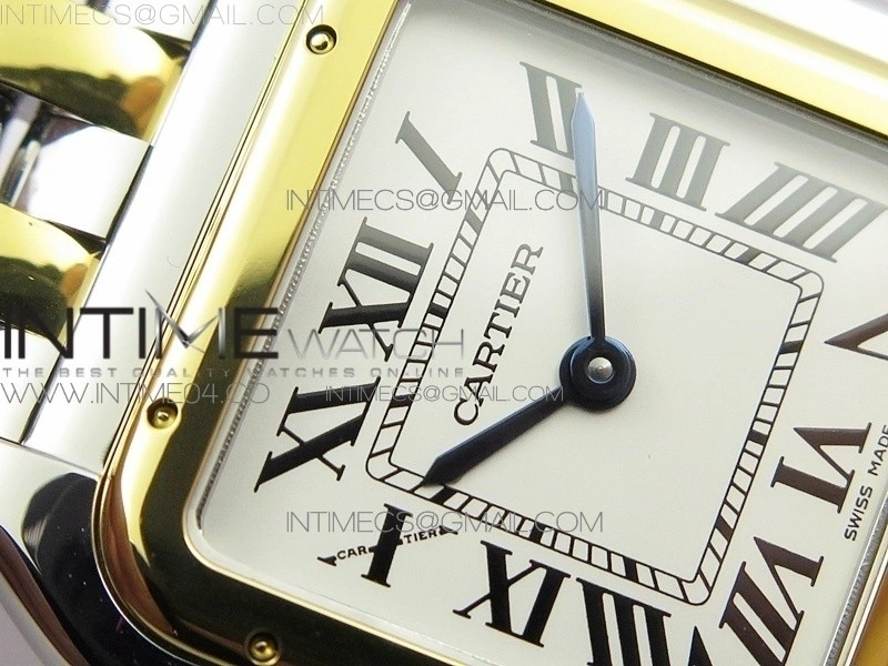 Panthère Secrete Ladies 27mm SS YG 8848F 1:1 Best Edition White Dial on SS YG Bracelet Ronda Quartz