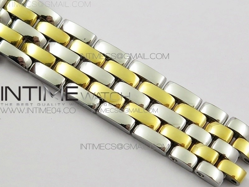Panthère Secrete Ladies 27mm SS YG 8848F 1:1 Best Edition White Dial on SS YG Bracelet Ronda Quartz
