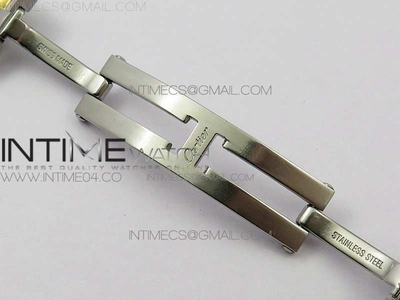 Panthère Secrete Ladies 27mm SS YG 8848F 1:1 Best Edition White Dial on SS YG Bracelet Ronda Quartz