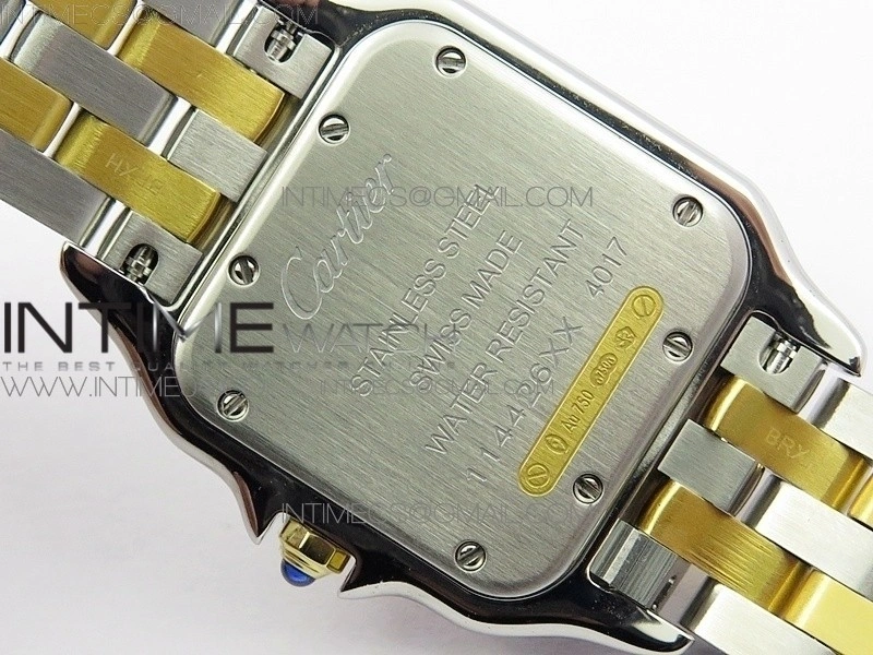 Panthère Secrete Ladies 27mm SS YG 8848F 1:1 Best Edition White Dial on SS YG Bracelet Ronda Quartz