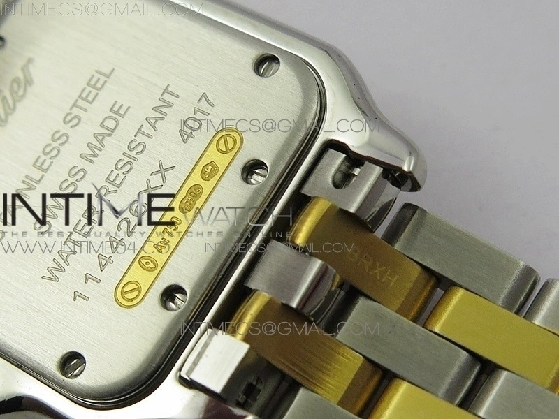 Panthère Secrete Ladies 27mm SS YG 8848F 1:1 Best Edition White Dial on SS YG Bracelet Ronda Quartz