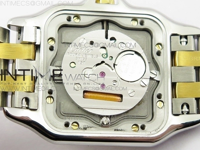 Panthère Secrete Ladies 27mm SS YG 8848F 1:1 Best Edition White Dial on SS YG Bracelet Ronda Quartz
