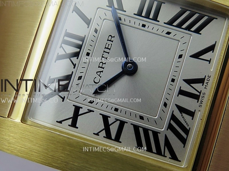 Tank Francaise Ladies 27mm YG 8848F 1:1 Best Edition Silver Dial on YG Bracelet Ronda Quartz V2
