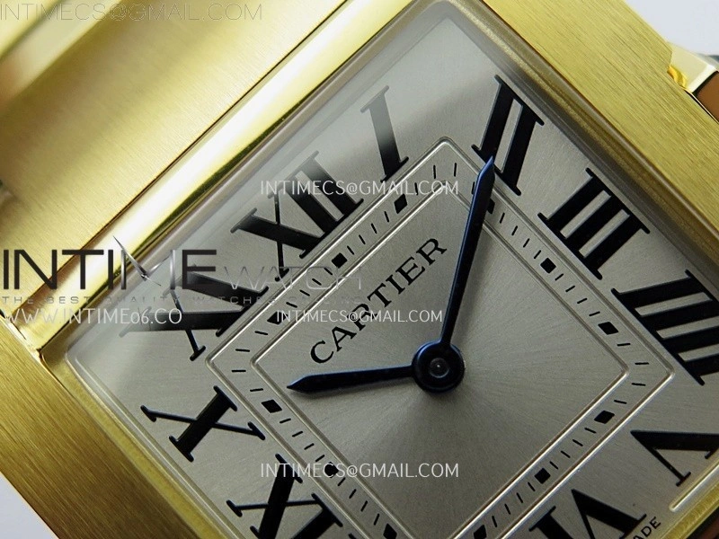 Tank Francaise Ladies 27mm YG 8848F 1:1 Best Edition Silver Dial on YG Bracelet Ronda Quartz V2