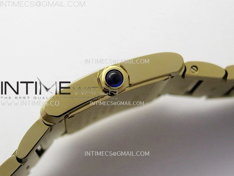Tank Francaise Ladies 27mm YG 8848F 1:1 Best Edition Silver Dial on YG Bracelet Ronda Quartz V2