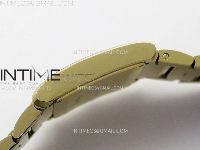 Tank Francaise Ladies 27mm YG 8848F 1:1 Best Edition Silver Dial on YG Bracelet Ronda Quartz V2