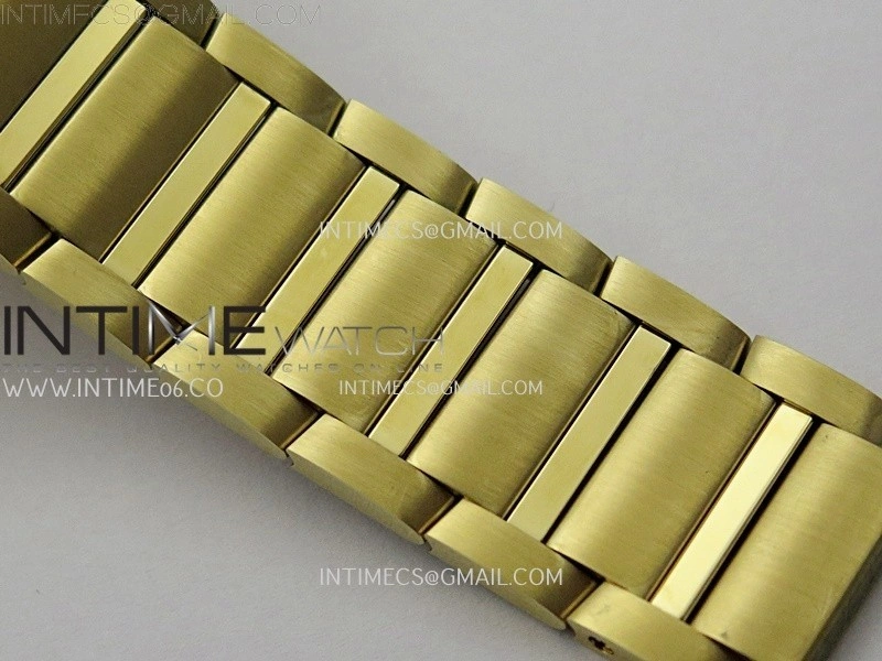 Tank Francaise Ladies 27mm YG 8848F 1:1 Best Edition Silver Dial on YG Bracelet Ronda Quartz V2
