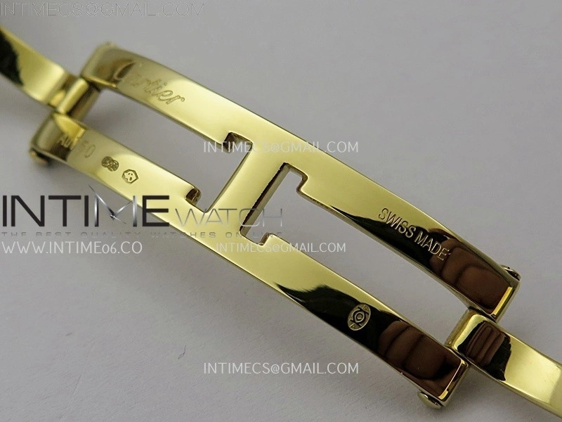 Tank Francaise Ladies 27mm YG 8848F 1:1 Best Edition Silver Dial on YG Bracelet Ronda Quartz V2