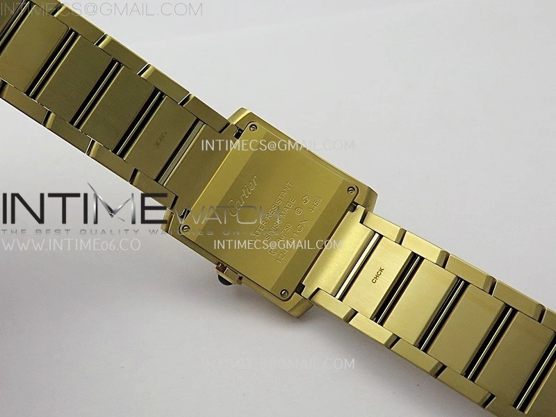Tank Francaise Ladies 27mm YG 8848F 1:1 Best Edition Silver Dial on YG Bracelet Ronda Quartz V2