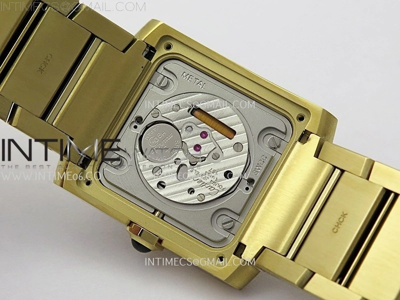 Tank Francaise Ladies 27mm YG 8848F 1:1 Best Edition Silver Dial on YG Bracelet Ronda Quartz V2