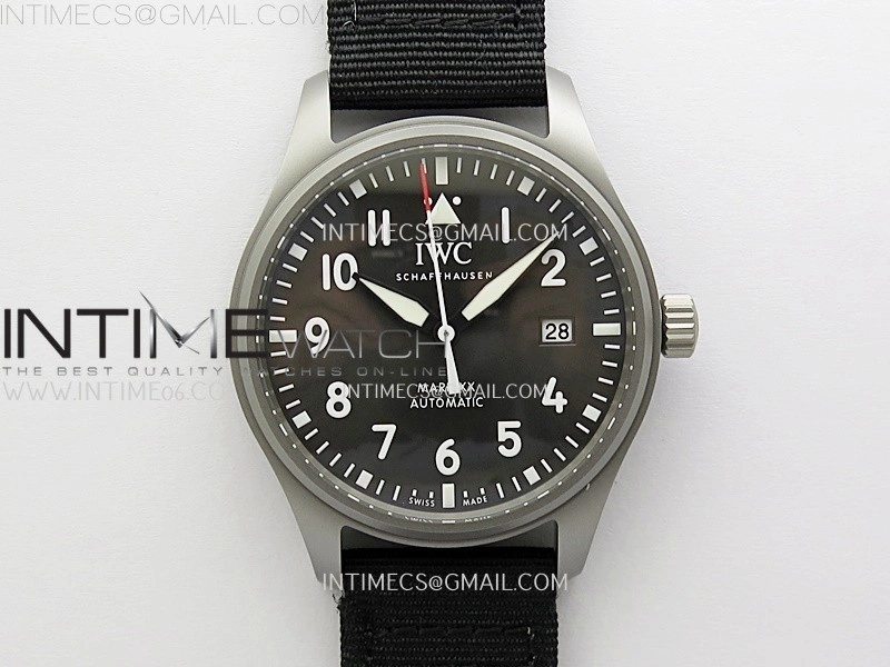 Pilot Mark XX IW3282 Ti M+F 1:1 Best Edition Gray Dial on Black Nylon Strap MIYOTA 9015