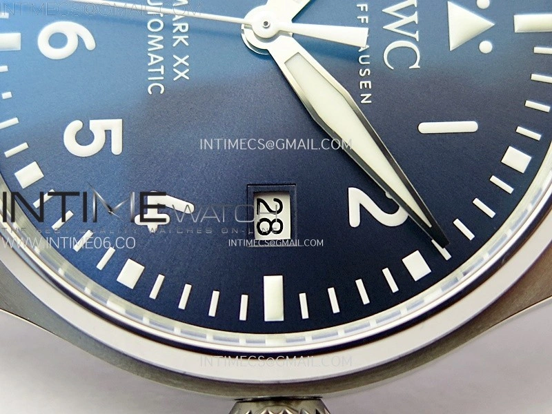 Pilot Mark XX IW328203 ZF 1:1 Best Edition Blue Dial on Dark Blue Leather Strap A32111
