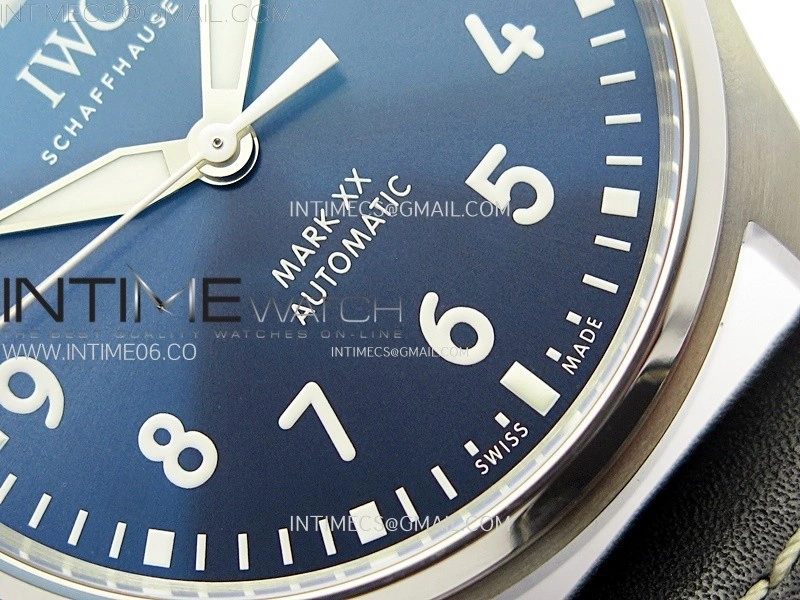 Pilot Mark XX IW328203 ZF 1:1 Best Edition Blue Dial on Dark Blue Leather Strap A32111