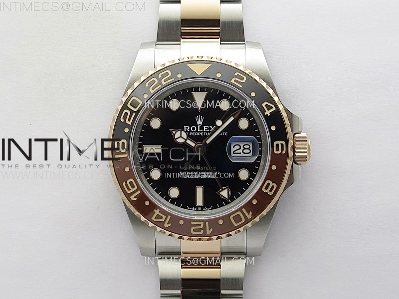 GMT-Master II 126711 CHNR C+F 1:1 Best Edition Black Dial on SS RG Bracelet VR3285 CHS