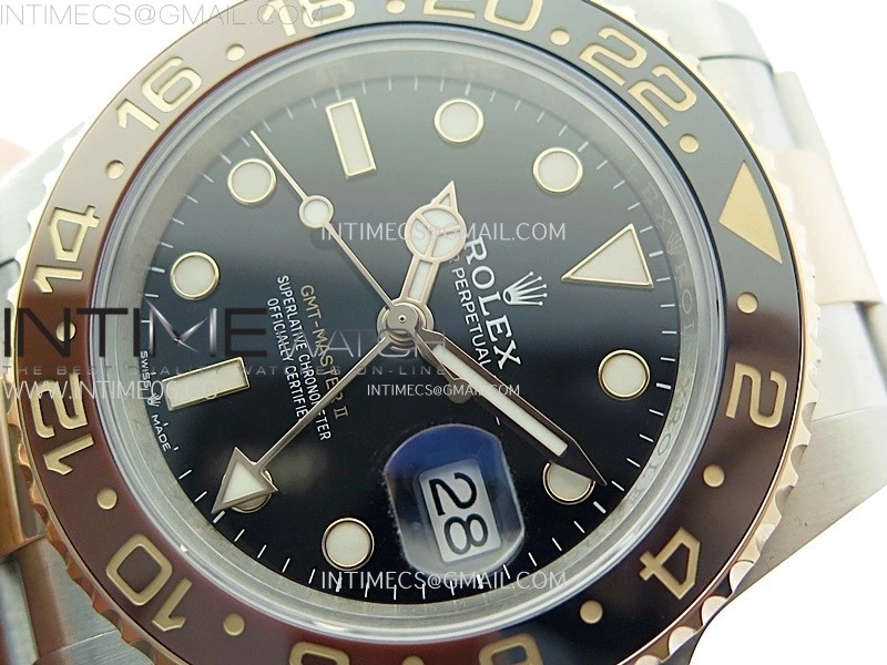 GMT-Master II 126711 CHNR C+F 1:1 Best Edition Black Dial on SS RG Bracelet VR3285 CHS