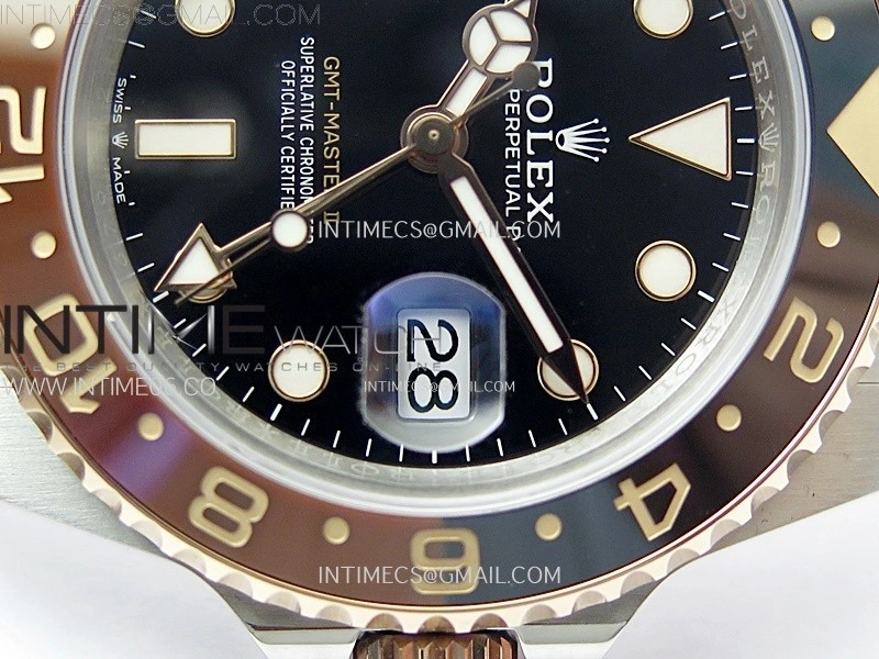 GMT-Master II 126711 CHNR C+F 1:1 Best Edition Black Dial on SS RG Bracelet VR3285 CHS