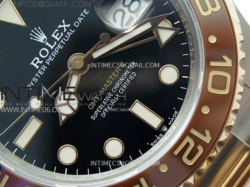 GMT-Master II 126711 CHNR C+F 1:1 Best Edition Black Dial on SS RG Bracelet VR3285 CHS