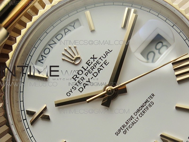 Day-Date 40mm 228239 BP New Dial Version 904 RG White Roman Markers Dial on RG President Bracelet A2836