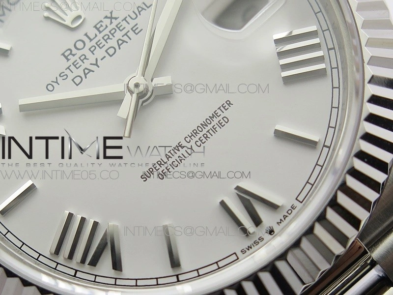 Day-Date 40mm 228239 BP New Dial Version 904 SS White Roman Markers Dial on SS President Bracelet A2836