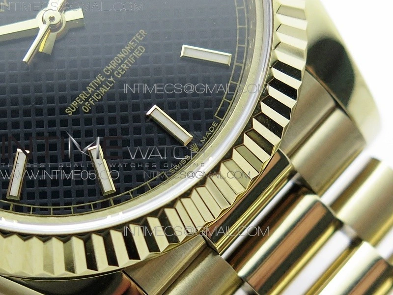 Day-Date 40mm 228239 BP New Dial Version 904 YG Black Stick Markers Dial on YG President Bracelet A2836