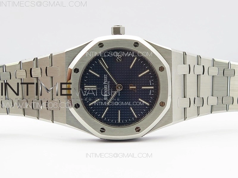 Royal Oak 39mm 15202 SS ZF 1:1 Best Edition Blue Textured Dial on SS Bracelet A2121 V2