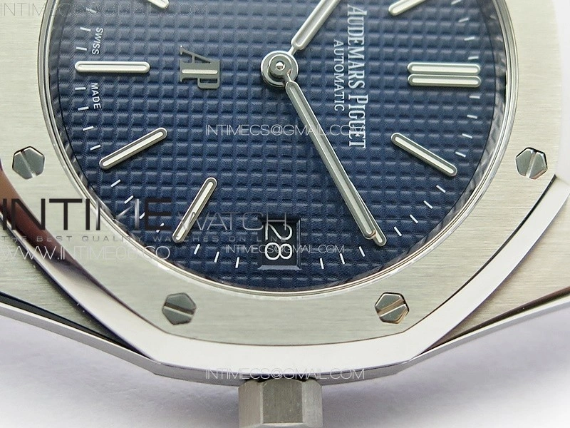 Royal Oak 39mm 15202 SS ZF 1:1 Best Edition Blue Textured Dial on SS Bracelet A2121 V2