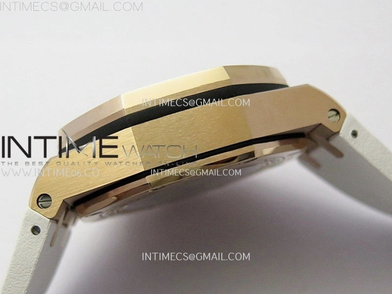 Royal Oak Offshore 44mm RG TKF 1:1 Best Edition White Dial on White Rubber Strap A3126