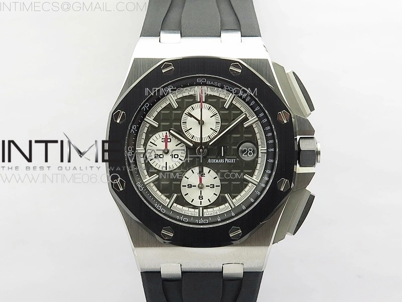 Royal Oak Offshore 44mm SS APSF 1:1 Best Edition Gray Dial on Black Rubber Strap A3126