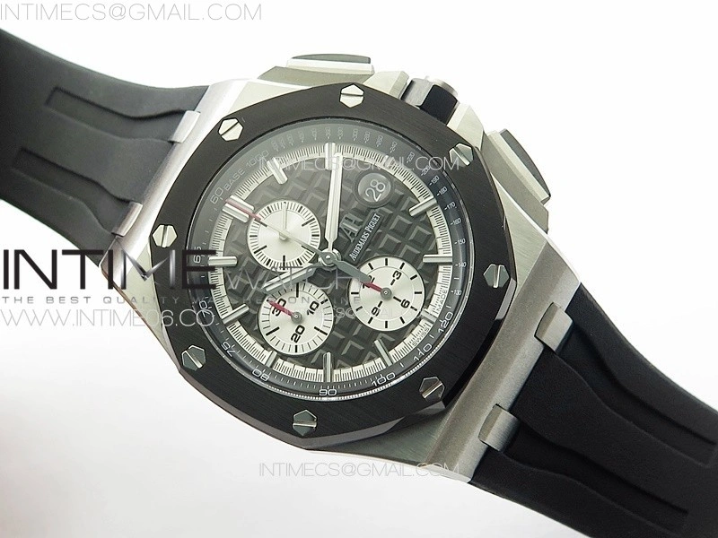 Royal Oak Offshore 44mm SS APSF 1:1 Best Edition Gray Dial on Black Rubber Strap A3126