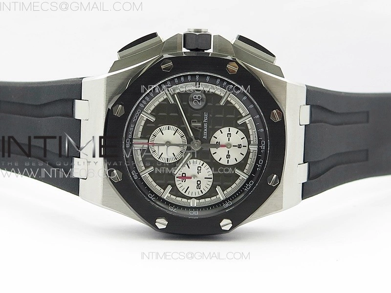 Royal Oak Offshore 44mm SS APSF 1:1 Best Edition Gray Dial on Black Rubber Strap A3126