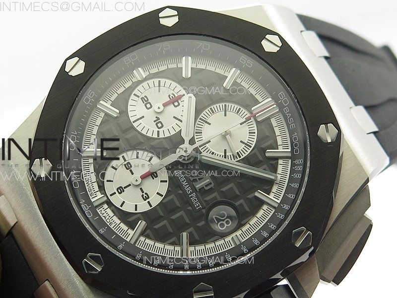 Royal Oak Offshore 44mm SS APSF 1:1 Best Edition Gray Dial on Black Rubber Strap A3126