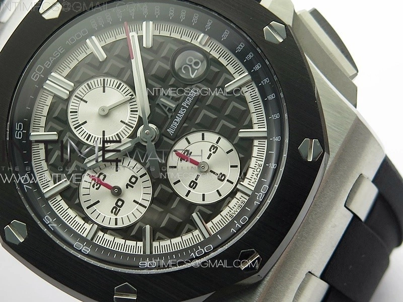 Royal Oak Offshore 44mm SS APSF 1:1 Best Edition Gray Dial on Black Rubber Strap A3126