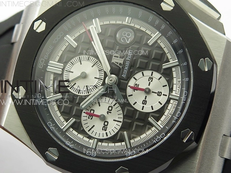 Royal Oak Offshore 44mm SS APSF 1:1 Best Edition Gray Dial on Black Rubber Strap A3126