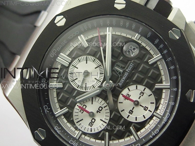 Royal Oak Offshore 44mm SS APSF 1:1 Best Edition Gray Dial on Black Rubber Strap A3126