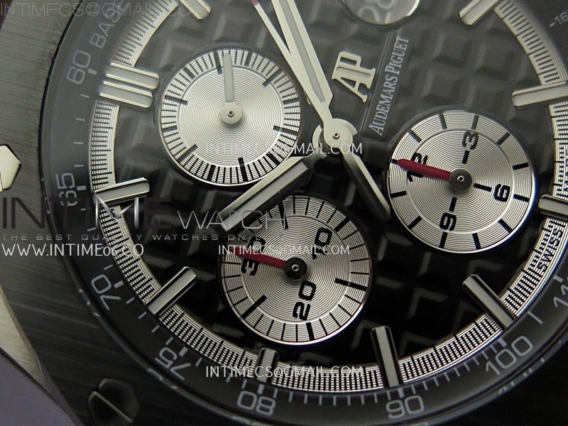Royal Oak Offshore 44mm SS TKF 1:1 Best Edition Black Dial On Black Rubber Strap A3126