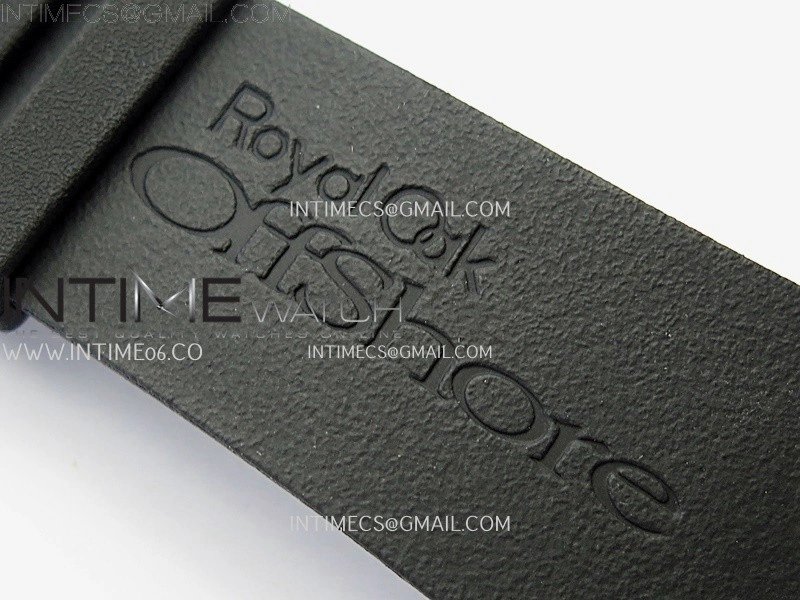 Royal Oak Offshore 44mm SS TKF 1:1 Best Edition Black Dial On Black Rubber Strap A3126