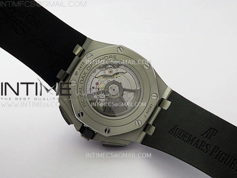 Royal Oak Offshore 44mm SS TKF 1:1 Best Edition Black Dial On Black Rubber Strap A3126